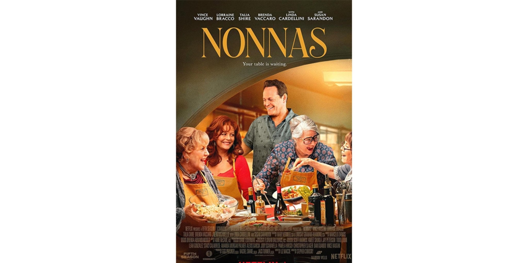 il cast di Nonnas, film Netflix