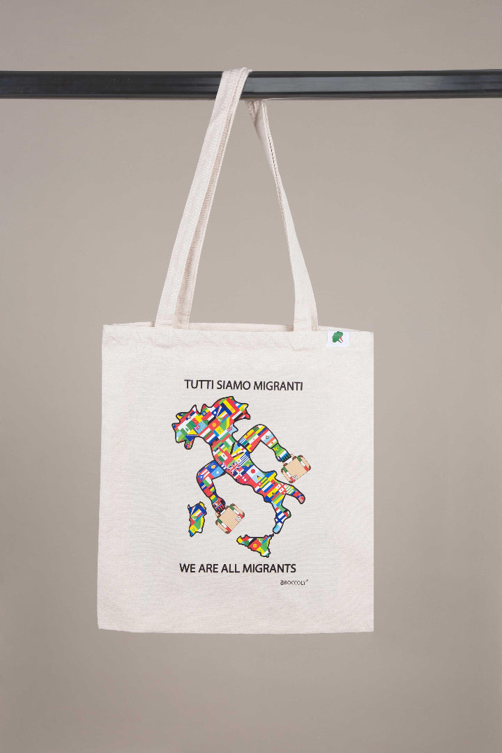 Bag-Tutti-siamo-migranti-prodotto - Broccoly®
