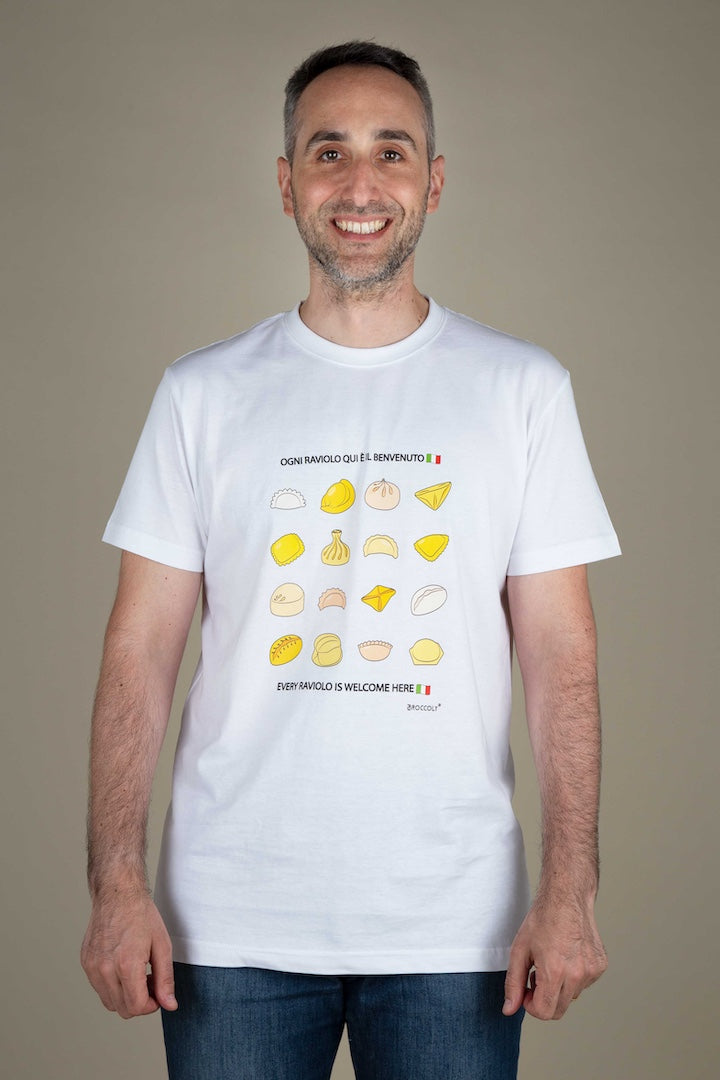 Maglietta di cotone per uomo e donna "Raviolo"