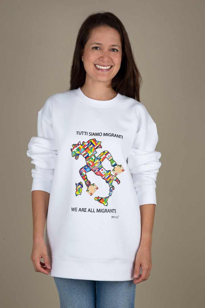 Felpa-migranti-unisex-prodotto - Broccoly®