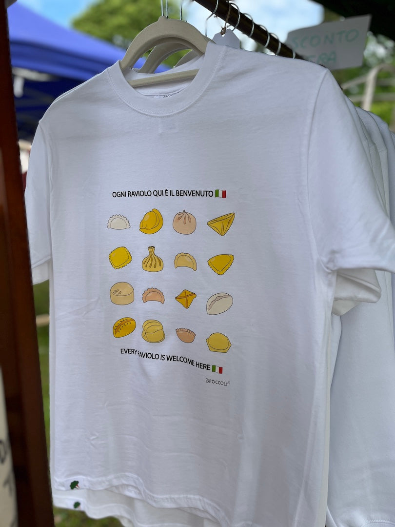 Maglietta di cotone per uomo e donna "Raviolo"