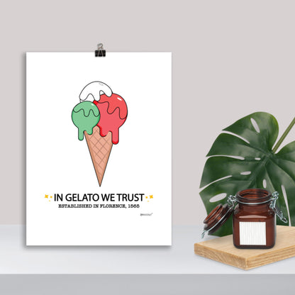 Poster &quot;In Gelato We Trust&quot;