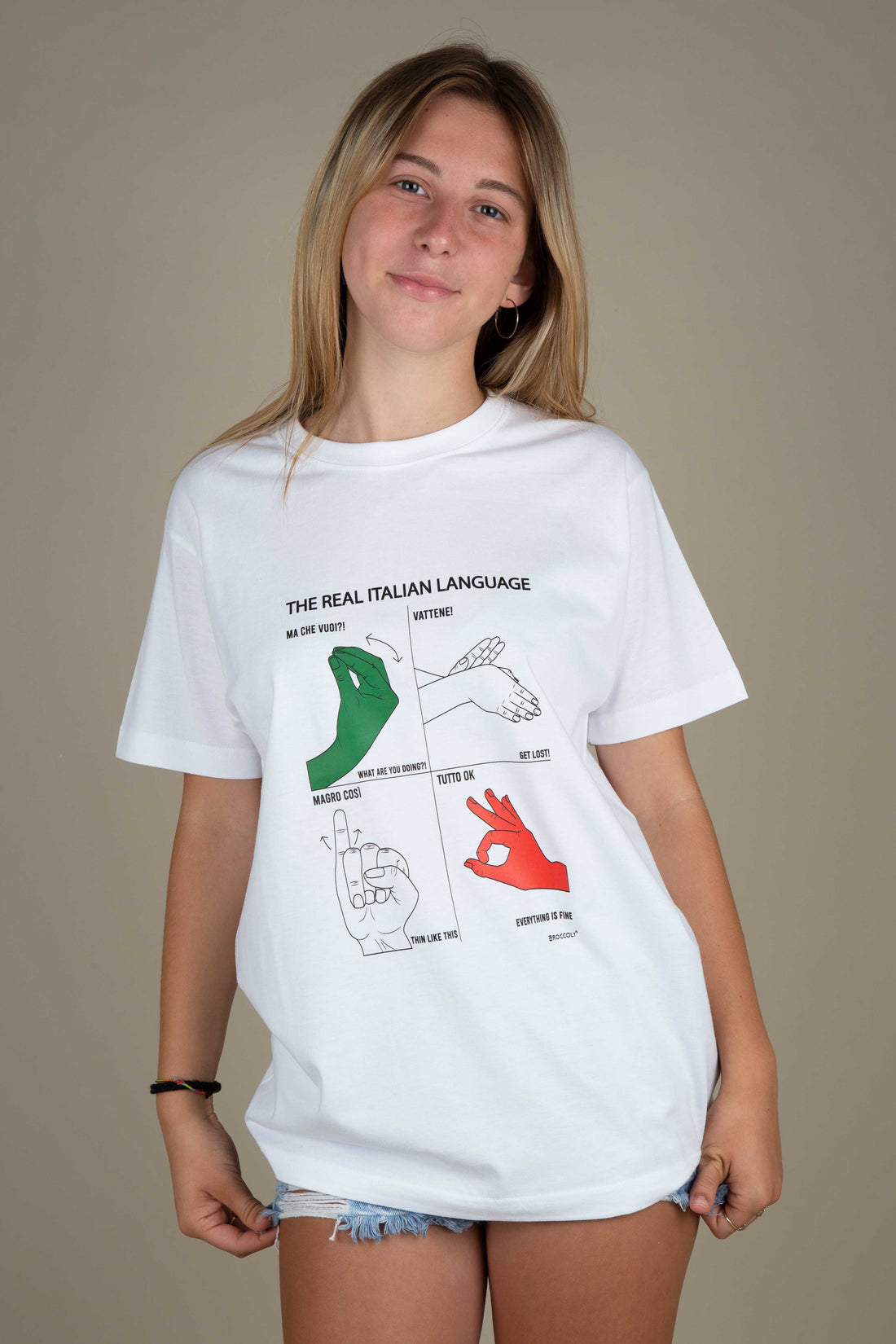 T-shirt girocollo unisex regular fit &quot;The Real Italian Language&quot;