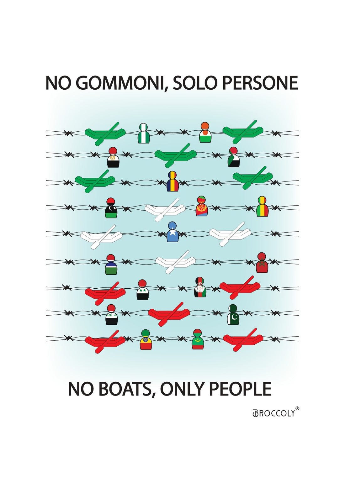 Poster &quot;No gommoni solo persone&quot;